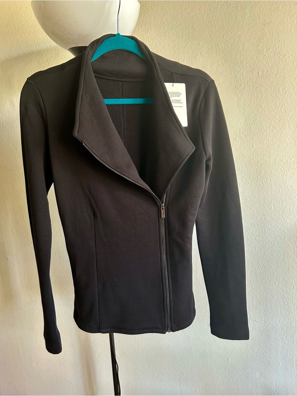 Women's Black Asymmetric Zip Bomber Jacket